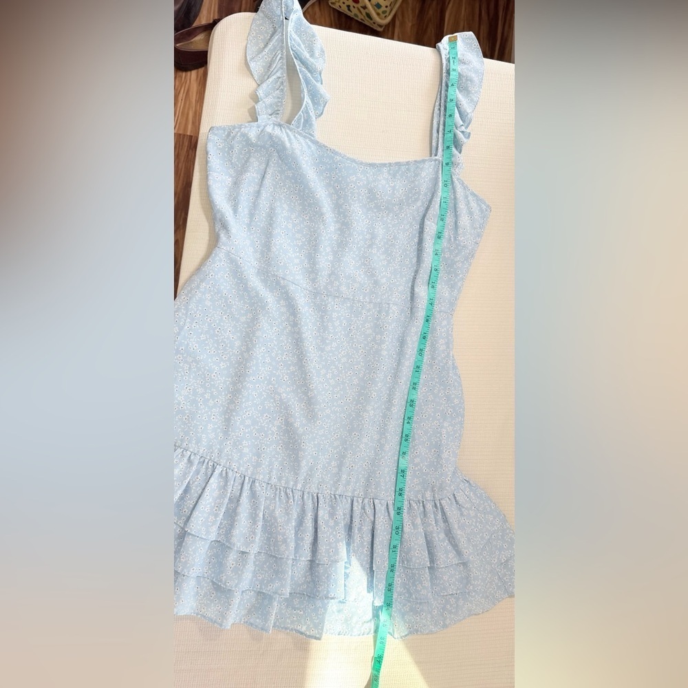 Likely Light Blue Ruffle Mini Dress - Picture 7 of 7